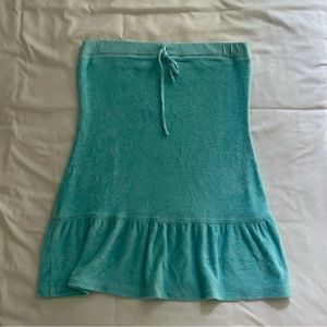 Terry Cloth Y2K Midi Blue Mermaid Skirt